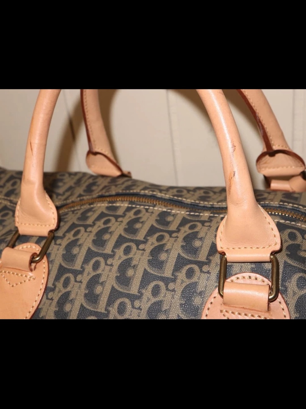 Dior Brown Beige Monogram Boston Travel Bag - Picture 7 of 14